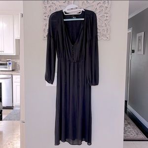 🎁Reformation Black Semi Sheer Maxi Dress
